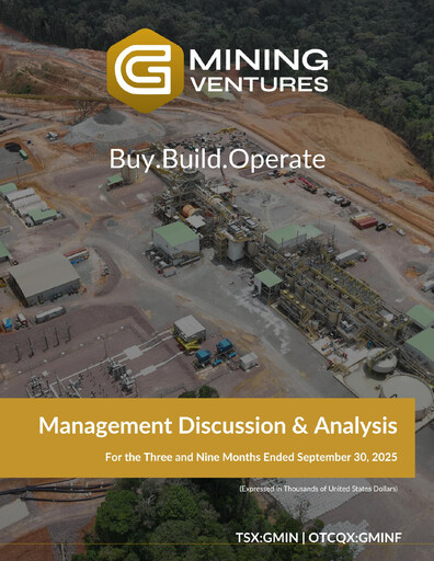 Vorschaubild G Mining Ventures Quartalsbericht 2025-q3