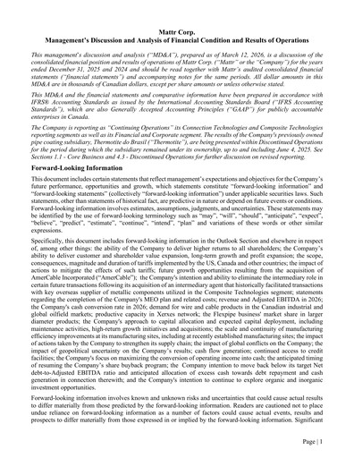 Vorschaubild Mattr Corp. Finanzbericht 2025