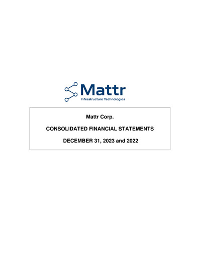 Thumbnail Mattr Corp. Financial Statement 2023