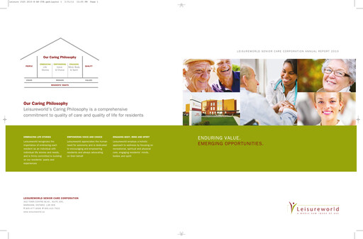 Thumbnail Sienna Senior Living Annual Report 2010