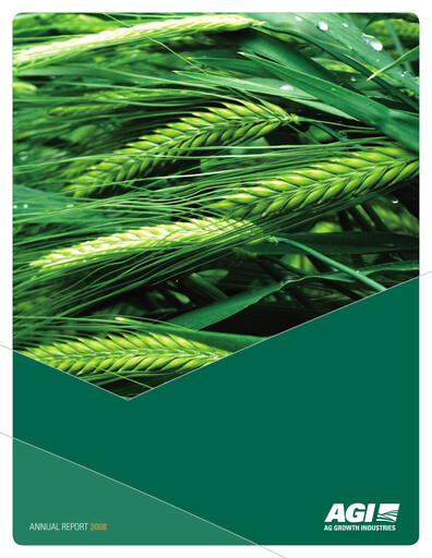 Thumbnail Ag Growth International Annual Report 2008