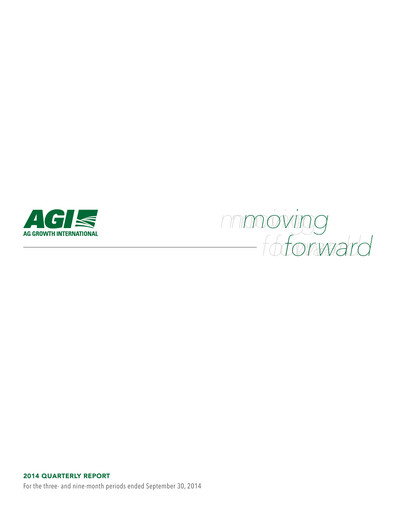 Thumbnail Ag Growth International Quarterly Report 2014-q3
