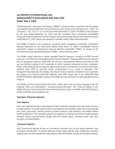 Vorschaubild Ag Growth International Quartalsbericht 2025-q1