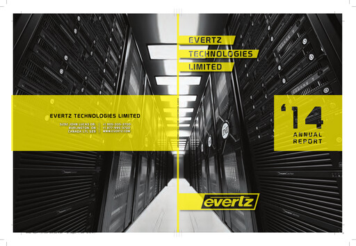 Thumbnail Evertz Technologies Annual Report 2014