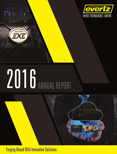 Thumbnail Evertz Technologies Annual Report 2016