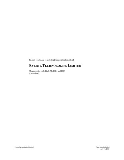 Vorschaubild Evertz Technologies Quartalsbericht 2025-q1