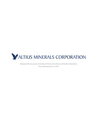 Vorschaubild Altius Minerals Finanzbericht 2018