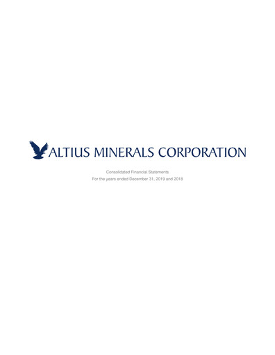 Thumbnail Altius Minerals Financial Statement 2019