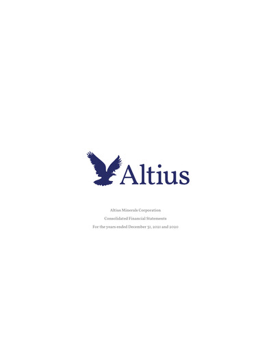 Thumbnail Altius Minerals Financial Statement 2021
