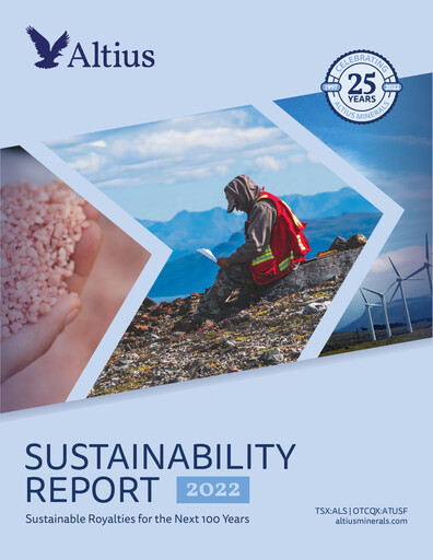 Thumbnail Altius Minerals Sustainability Report 2022