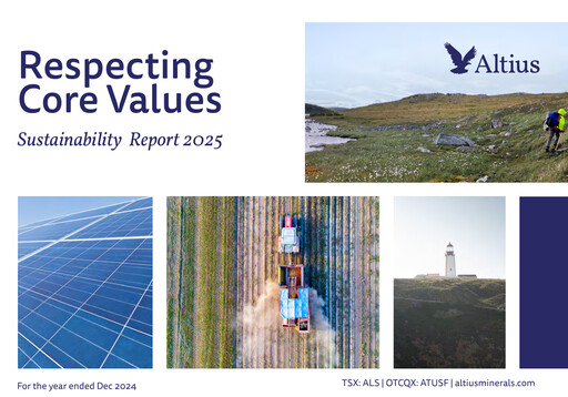 Vorschaubild Altius Minerals Nachhaltigkeitsbericht 2025