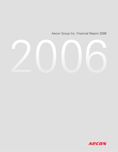 Thumbnail Aecon Group Financial Statement 2006