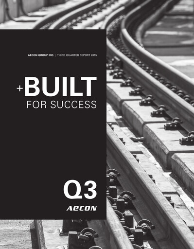 Thumbnail Aecon Group Quarterly Report 2015-q3