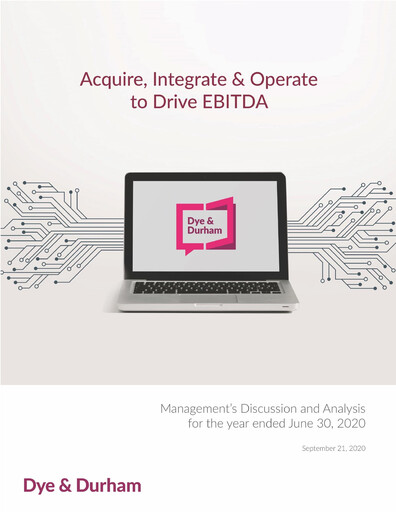 Thumbnail Dye & Durham Annual Report 2020