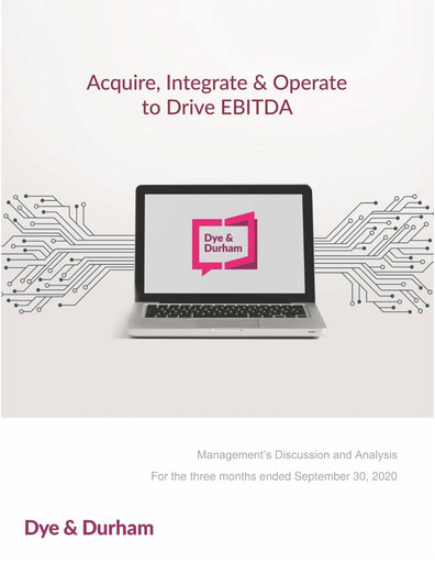 Thumbnail Dye & Durham Quarterly Report 2020-q3