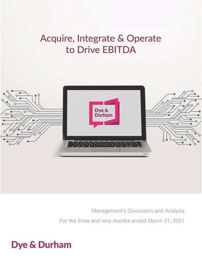 Thumbnail Dye & Durham Quarterly Report 2021-q3