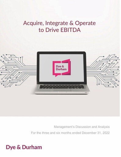 Thumbnail Dye & Durham Quarterly Report 2023-q2