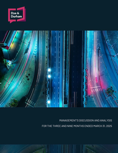 Thumbnail Dye & Durham Quarterly Report 2025-q3