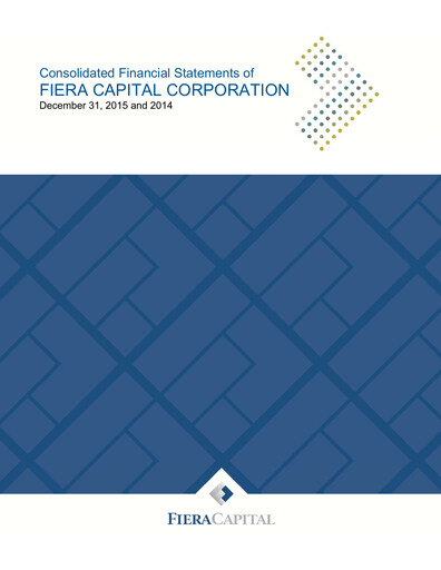 Thumbnail Fiera Capital Financial Statement 2015