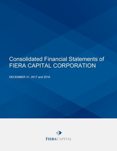 Thumbnail Fiera Capital Financial Statement 2017