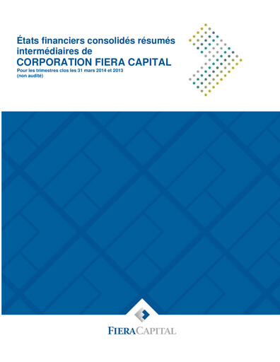 Thumbnail Fiera Capital Financial Statement 2014-q1
