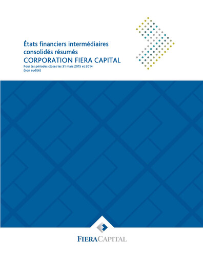 Thumbnail Fiera Capital Financial Statement 2015-q1