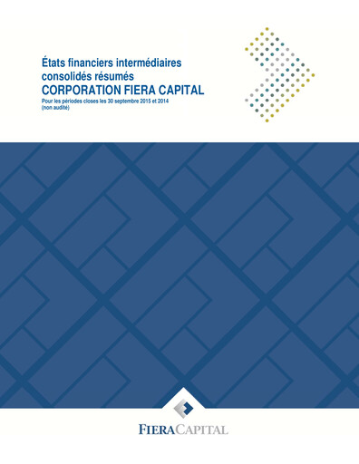 Thumbnail Fiera Capital Financial Statement 2015-q3