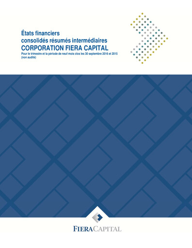 Thumbnail Fiera Capital Financial Statement 2016-q3
