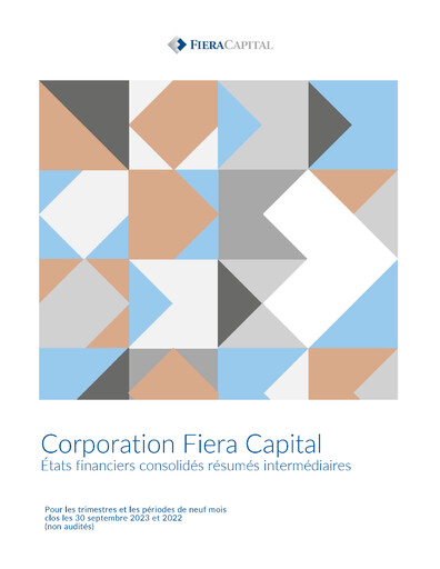 Thumbnail Fiera Capital Financial Statement 2023-q3
