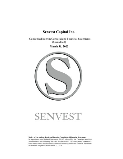 Thumbnail Senvest Capital Quarterly Report 2023-q1