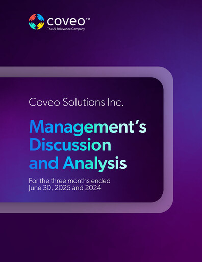 Thumbnail Coveo Solutions Quarterly Report fy2026-q1