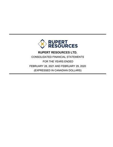 Thumbnail Rupert Resources Financial Statement fy2021