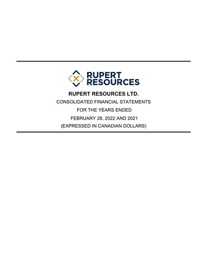 Thumbnail Rupert Resources Financial Statement fy2022