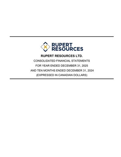 Thumbnail Rupert Resources Financial Statement fy2025