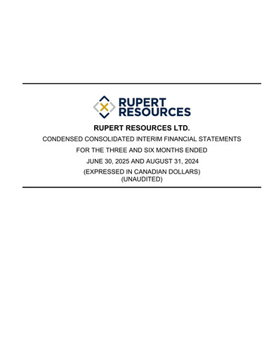 Thumbnail Rupert Resources Quarterly Report 2025-q2