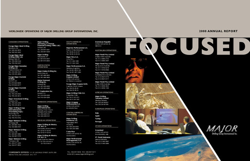 Miniature Major Drilling Group International Rapport annuel 2000