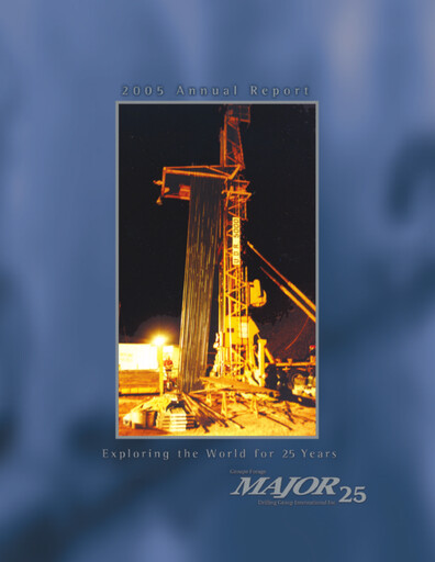 Miniature Major Drilling Group International Rapport annuel 2005