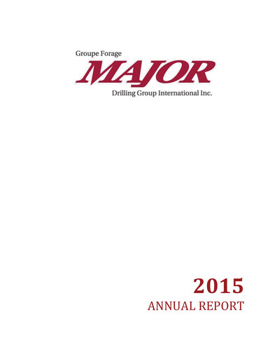 Miniature Major Drilling Group International Rapport annuel 2015