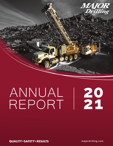 Miniature Major Drilling Group International Rapport annuel 2021