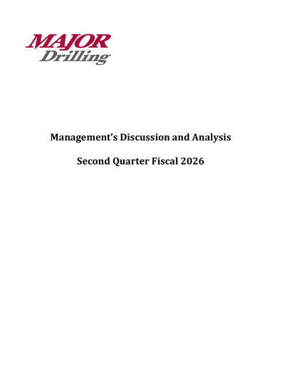 Thumbnail Major Drilling Group International Quarterly Report 2026-q2