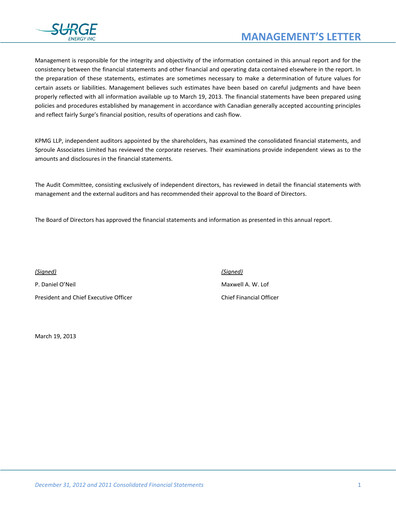 Thumbnail Surge Energy Financial Statement 2012