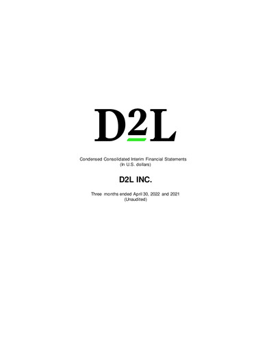 Thumbnail D2L Inc. Financial Statement fy2023-q1