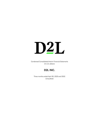 Thumbnail D2L Inc. Financial Statement fy2024-q1