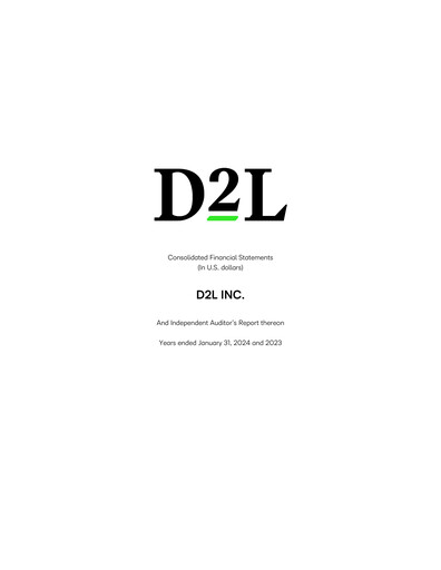 Thumbnail D2L Inc. Financial Statement fy2024