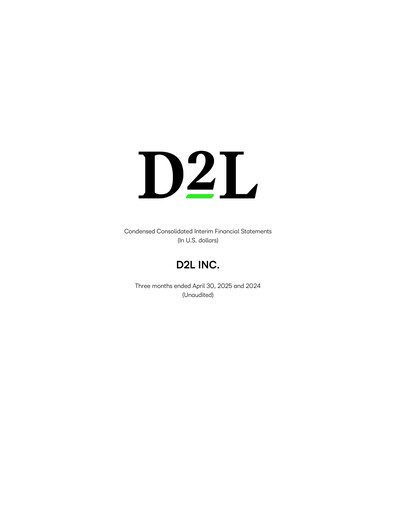 Thumbnail D2L Inc. Financial Statement fy2026-q1