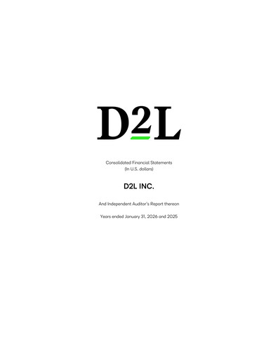 Thumbnail D2L Inc. Financial Statement fy2026