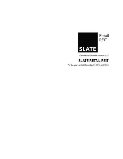 Thumbnail Slate Grocery REIT Financial Statement 2015
