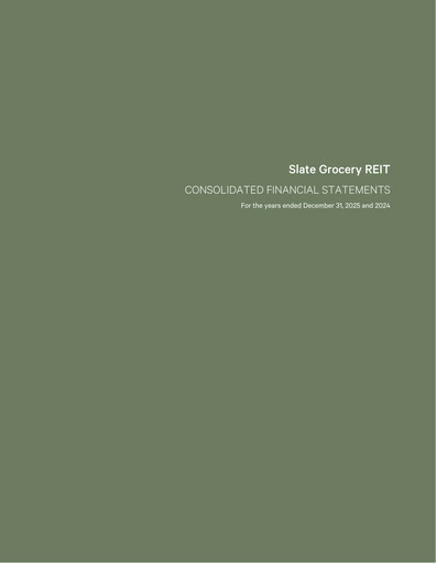 Miniature Slate Grocery REIT Bilan financier 2025