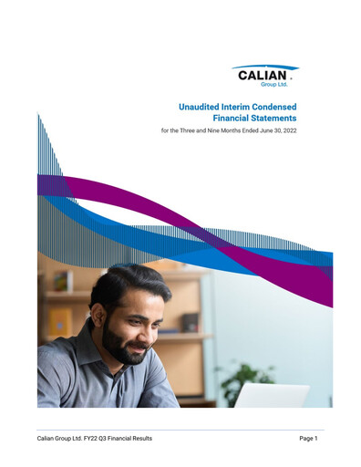 Thumbnail Calian Group Quarterly Report 2022-q3