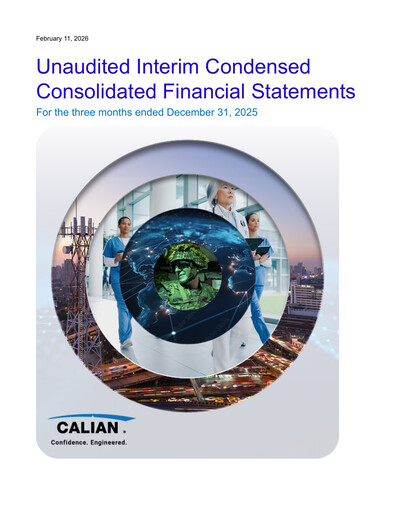 Thumbnail Calian Group Quarterly Report 2026-q1